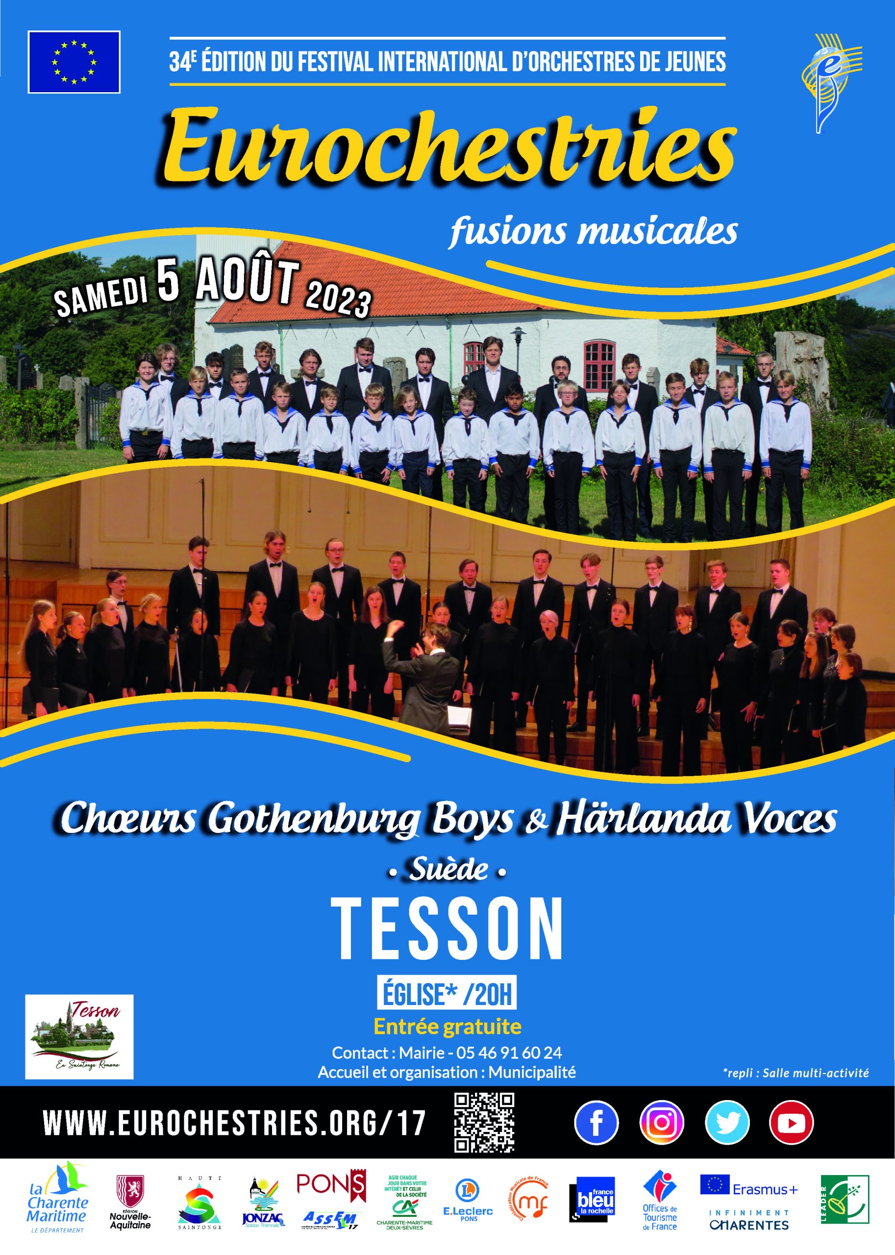 Concert Choeurs suédois à Tesson Concert Choeurs suédois à Tesson